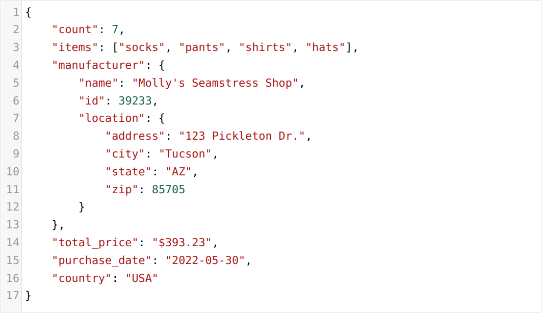 JSON Example